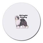 Old English Sheepdog Round Mousepad