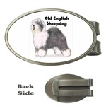 Old English Sheepdog Money Clip (Oval)