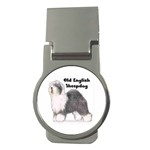 Old English Sheepdog Money Clip (Round)