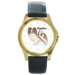 Papillon Round Gold Metal Watch