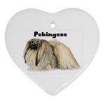 Pekingese Ornament (Heart)