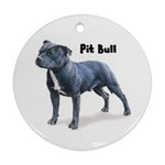 Pit Bull Ornament (Round)