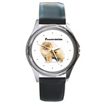 Pomeranian Round Metal Watch