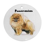 Pomeranian Ornament (Round)