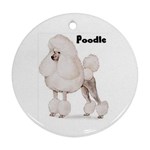 Poodle Ornament (Round)