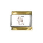 Poodle Gold Trim Italian Charm (9mm)