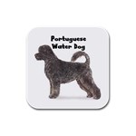 Portuguese Water Dog Rubber Square Coaster (4 pack)