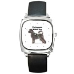 Portuguese Water Dog Square Metal Watch