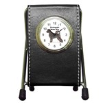 Portuguese Water Dog Pen Holder Desk Clock