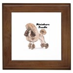 Poodle Minature Framed Tile