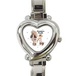 Poodle Minature Heart Italian Charm Watch