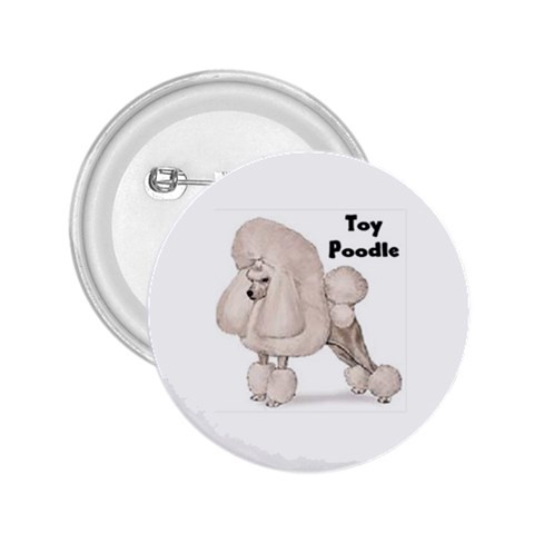 Poodle Toy 2.25  Button from ArtsNow.com Front