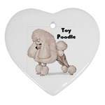 Poodle Toy Ornament (Heart)