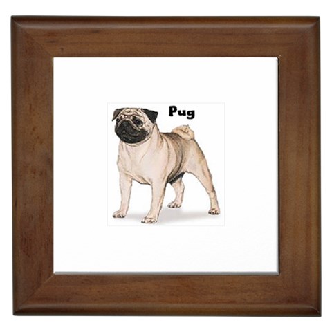 Pug Framed Tile from ArtsNow.com Front