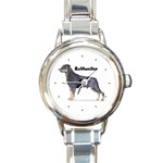 Rottweiler Round Italian Charm Watch