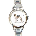 Saluki Round Italian Charm Watch