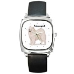 Samoyed Square Metal Watch