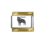 Schipperke Gold Trim Italian Charm (9mm)