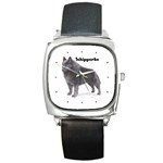 Schipperke Square Metal Watch