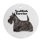 Scottish Terrier Scottie Ornament (Round)