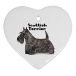 Scottish Terrier Scottie Ornament (Heart)