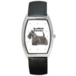 Scottish Terrier Scottie Barrel Style Metal Watch