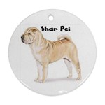 Shar Pei Ornament (Round)