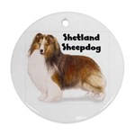 Shetland Sheepdog Sheltie Ornament (Round)