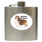 Shetland Sheepdog Sheltie Hip Flask (6 oz)