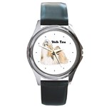 Shih Tzu Round Metal Watch