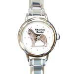 Siberian Husky Round Italian Charm Watch