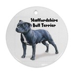 Staffordshire Bull Terrier Ornament (Round)