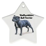 Staffordshire Bull Terrier Ornament (Star)