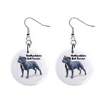 Staffordshire Bull Terrier 1  Button Earrings