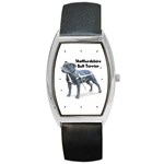 Staffordshire Bull Terrier Barrel Style Metal Watch