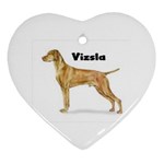 Vizsla Ornament (Heart)