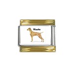 Vizsla Gold Trim Italian Charm (9mm)