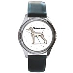 Weimaraner Round Metal Watch