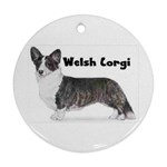 Welsh Corgi Cardigan Ornament (Round)