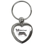 Welsh Corgi Cardigan Key Chain (Heart)