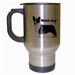 Welsh Corgi Cardigan Travel Mug (Silver Gray)