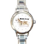 Welsh Corgi Pembroke Round Italian Charm Watch