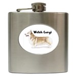 Welsh Corgi Pembroke Hip Flask (6 oz)