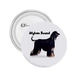 Afghan Hound Black 2.25  Button