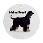 Afghan Hound Black Ornament (Round)