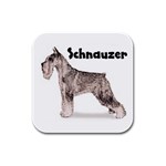 Schnauzer Rubber Square Coaster (4 pack)