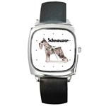 Schnauzer Square Metal Watch