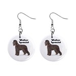 Water Spaniel 1  Button Earrings