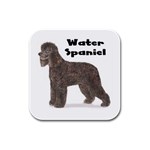 Water Spaniel Rubber Square Coaster (4 pack)