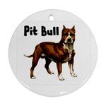 Pit Bull Ornament (Round)